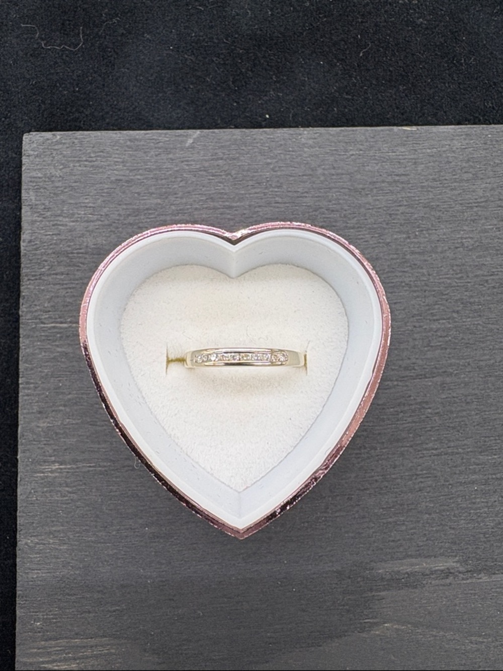 14K White Gold Diamond Band